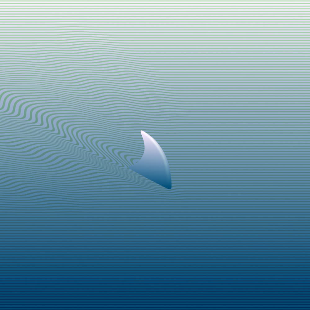 Rippling Ocean Fin by Angelo Cerantola — canvas wall art