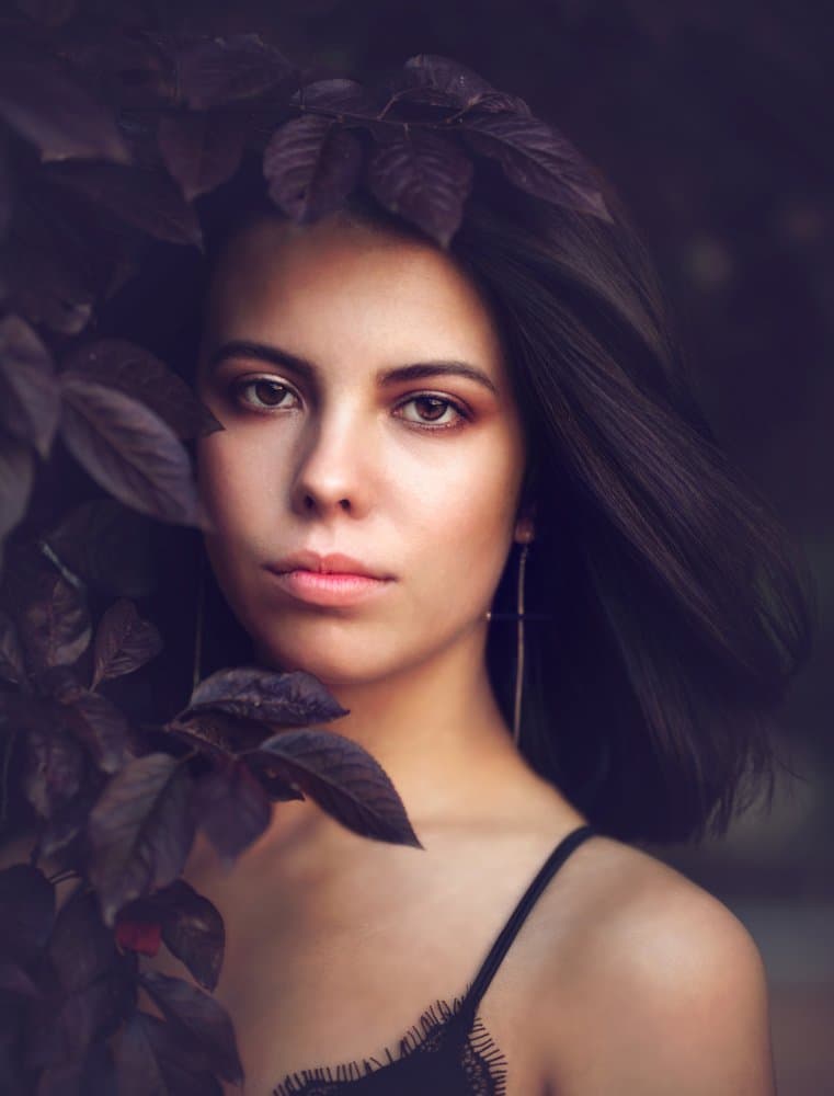 Mysterious Woman Portrait by Tanya Markova — canvas wall art