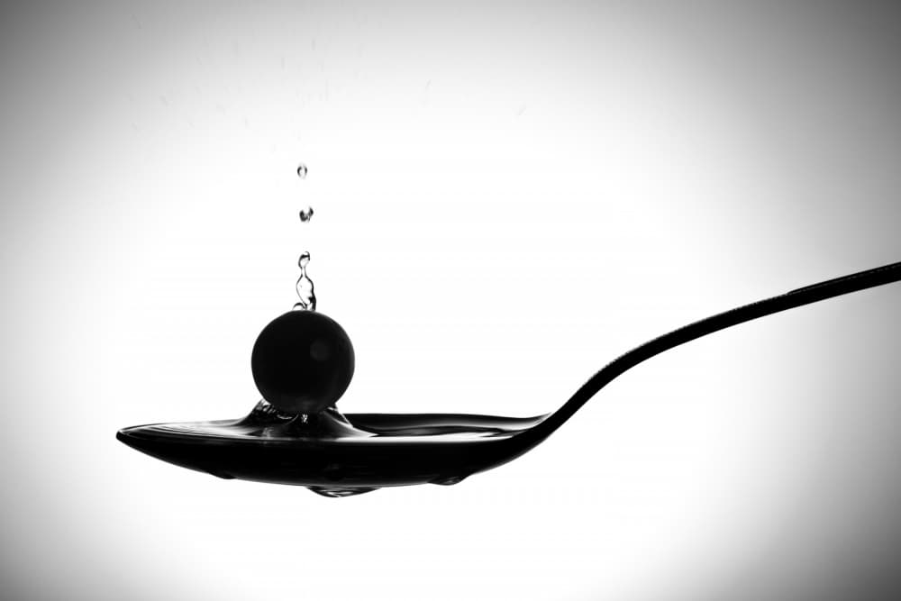 Spoon Water Drop Splash by hussain alqattan — canvas wall art