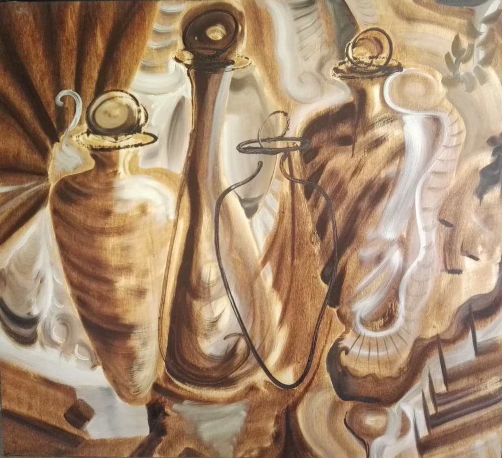 Elegant Sepia Bottles by Stefano Mazzolini — canvas wall art