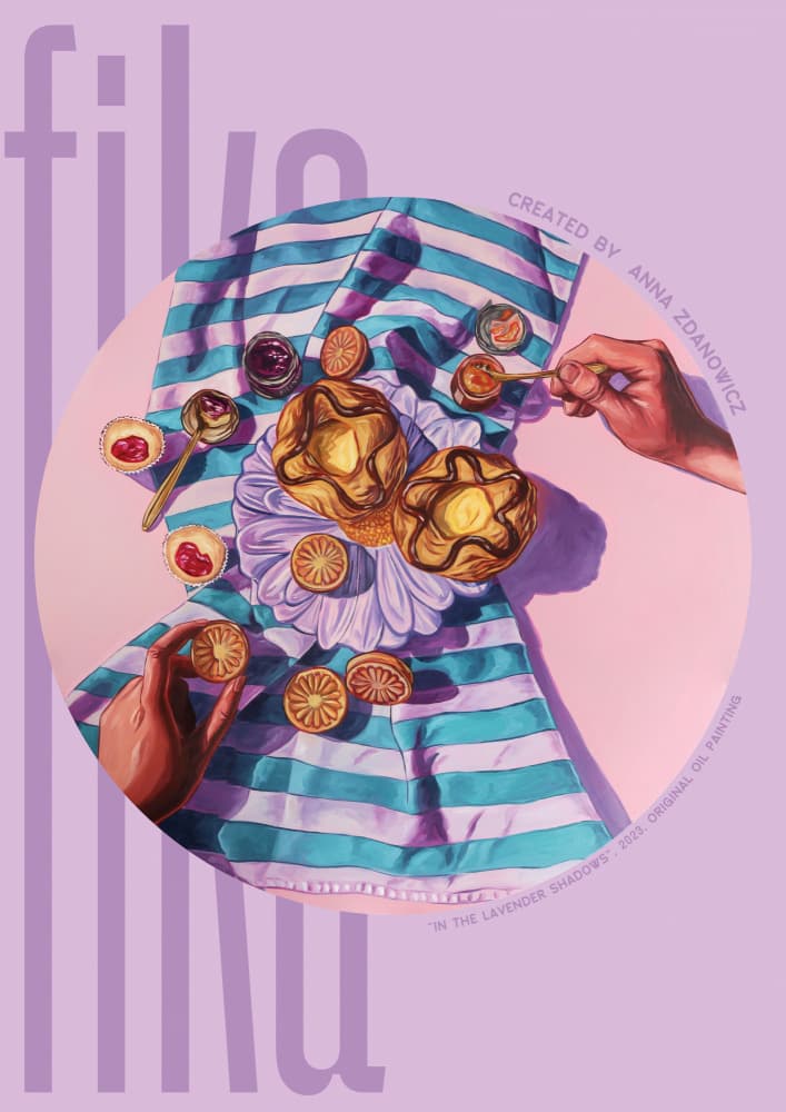 Lavender Dessert Table by Anna Zdanowicz — canvas wall art