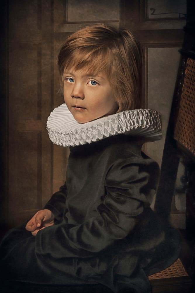 Baroque Child Portrait by Carola Kayen-Mouthaan — canvas wall art