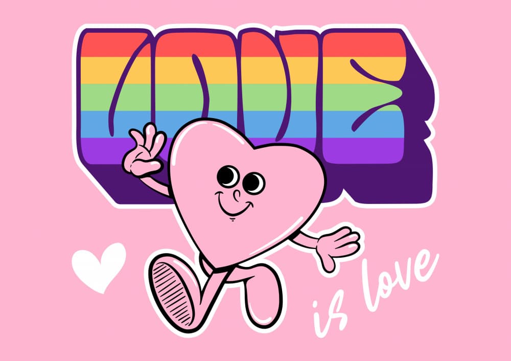 Happy Rainbow Heart by Alina Shulhouskaya — canvas wall art