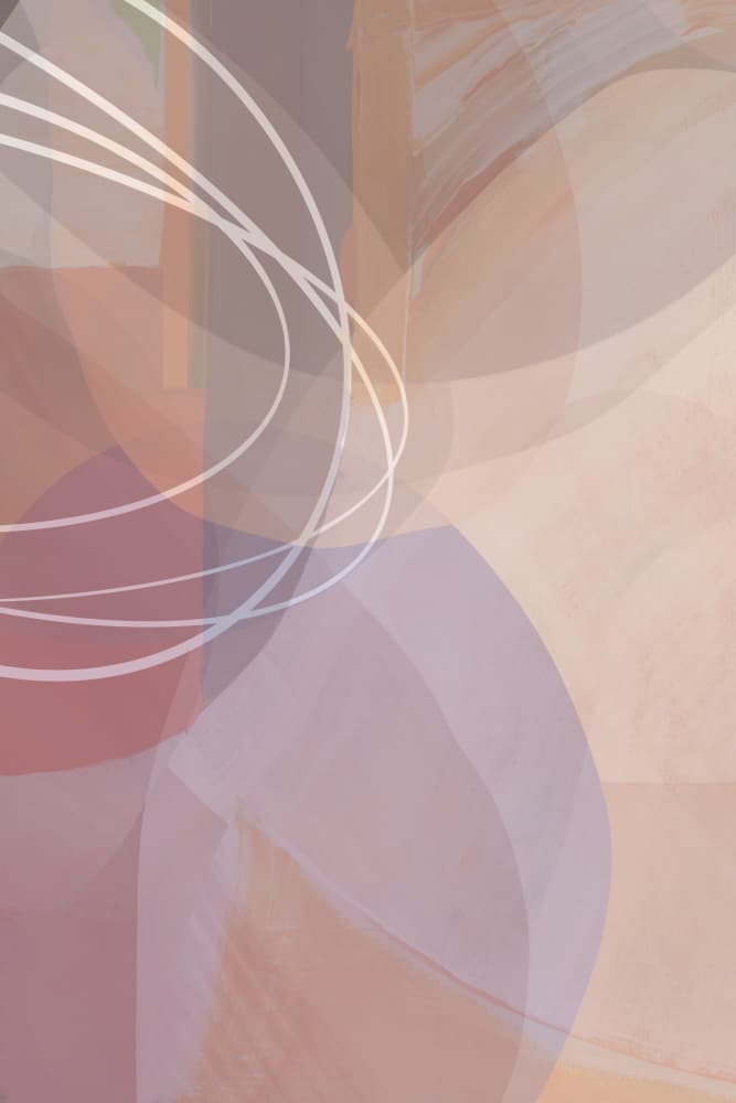 Blush Abstract Curves by cartissi — canvas wall art