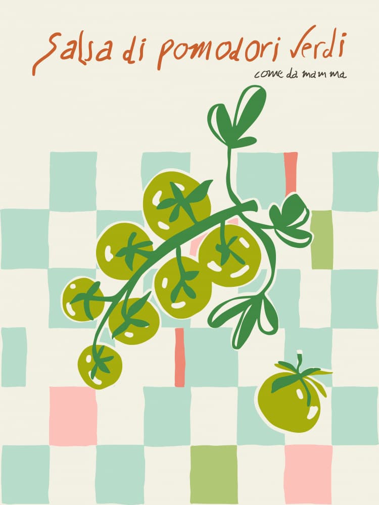 Mama's Green Tomatoes by Annick — canvas wall art