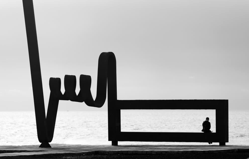 Abstract Sculpture Ocean View by Dan Mărășescu — canvas wall art