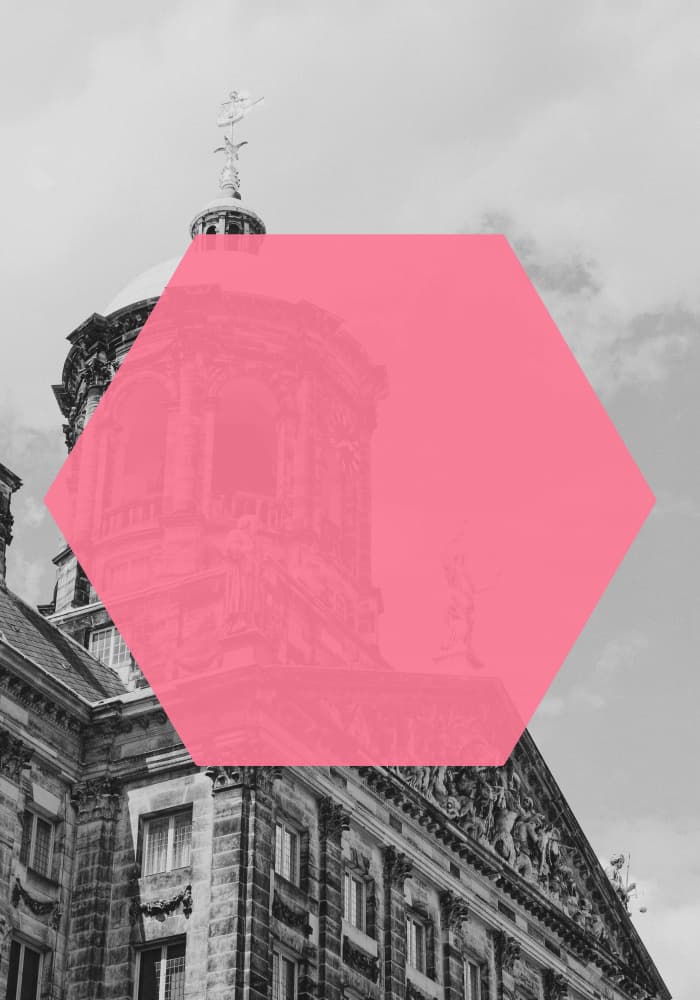 Hexagon Over History by Athene Fritsch — canvas wall art