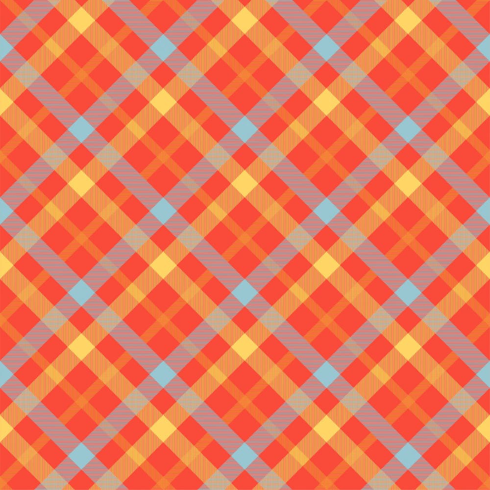 Vibrant Diagonal Plaid by Marika Barsrsind — canvas wall art
