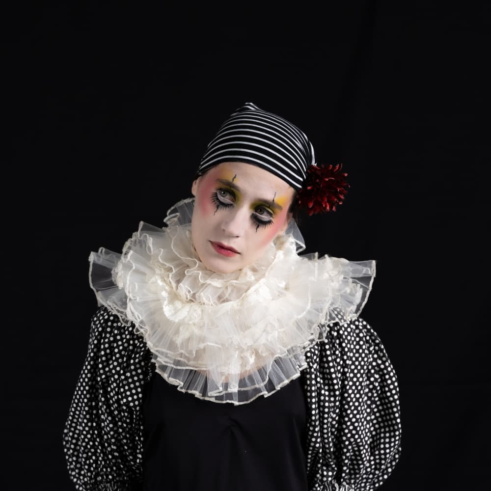 Sad Clown Portrait by Gila Koller — canvas wall art