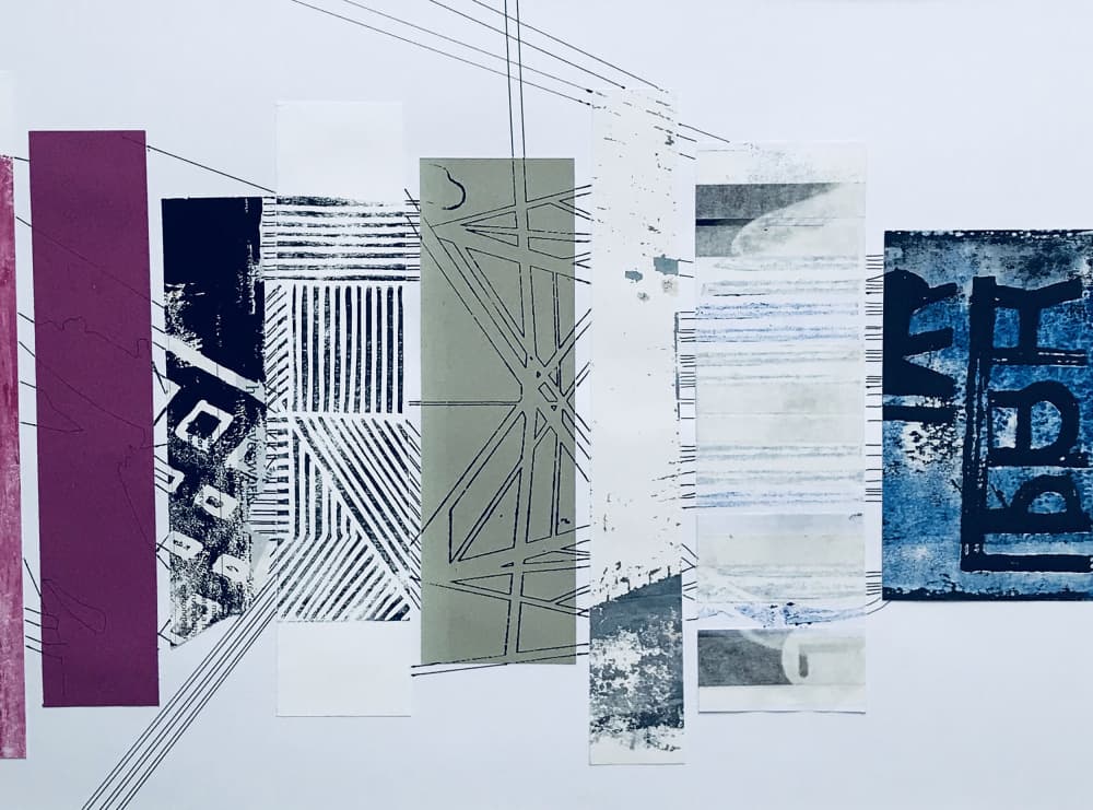 Abstract Urban Blocks by kellymariesmith — canvas wall art
