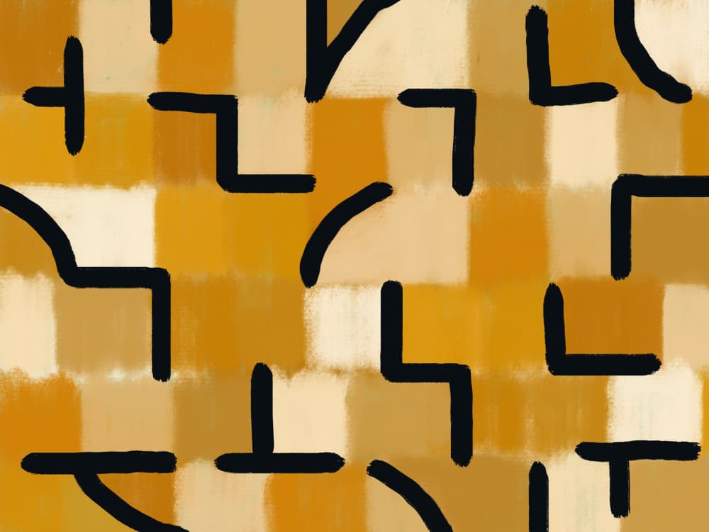 Earthy Abstract Shapes by Little Dean — canvas wall art