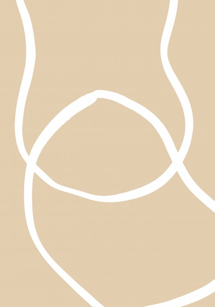 Flowing Beige Curves by Pictufy Studio — canvas wall art