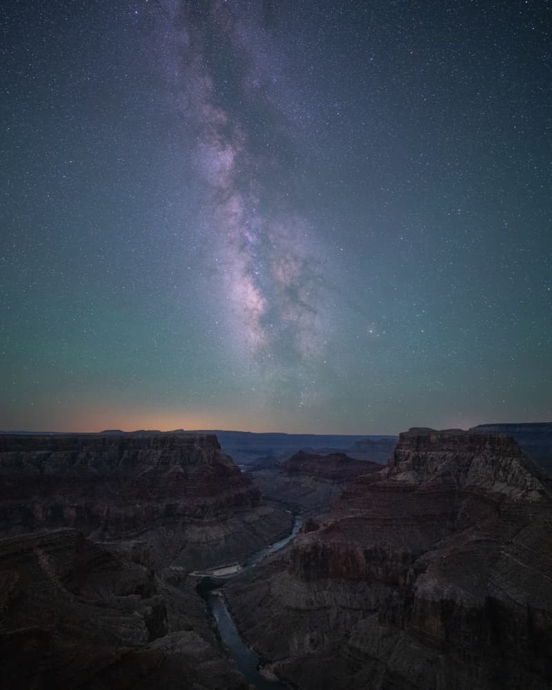 Milky Way Over Canyon by Willa Wei — canvas wall art