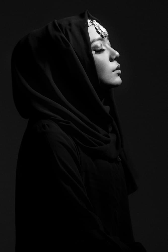 Serene Woman Profile by Ichsan — canvas wall art