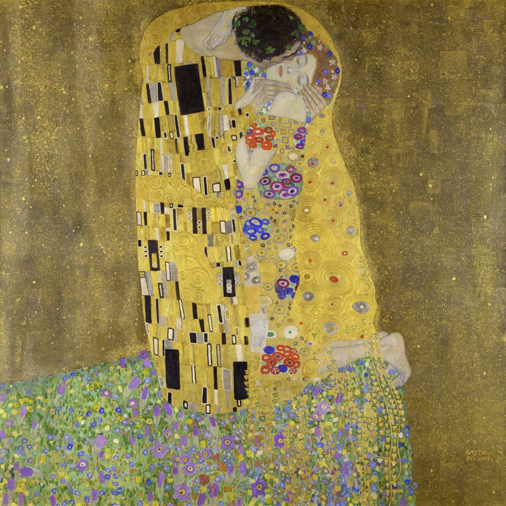The Kiss (1907–1908) by Gustav Klimt — canvas wall art