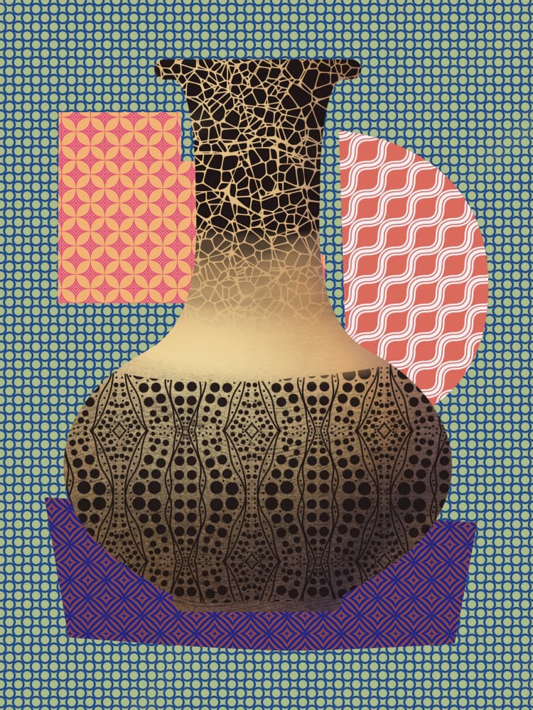 Modern Geometric Still Life by Little Dean — canvas wall art