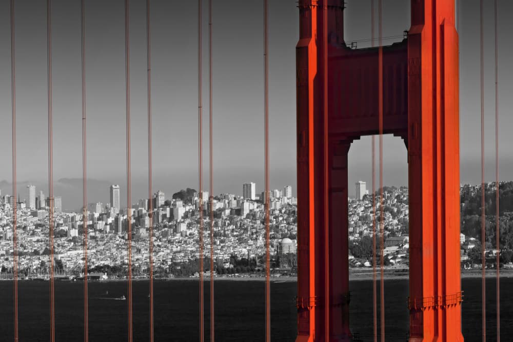 Red Bridge San Francisco by Melanie Viola — canvas wall art