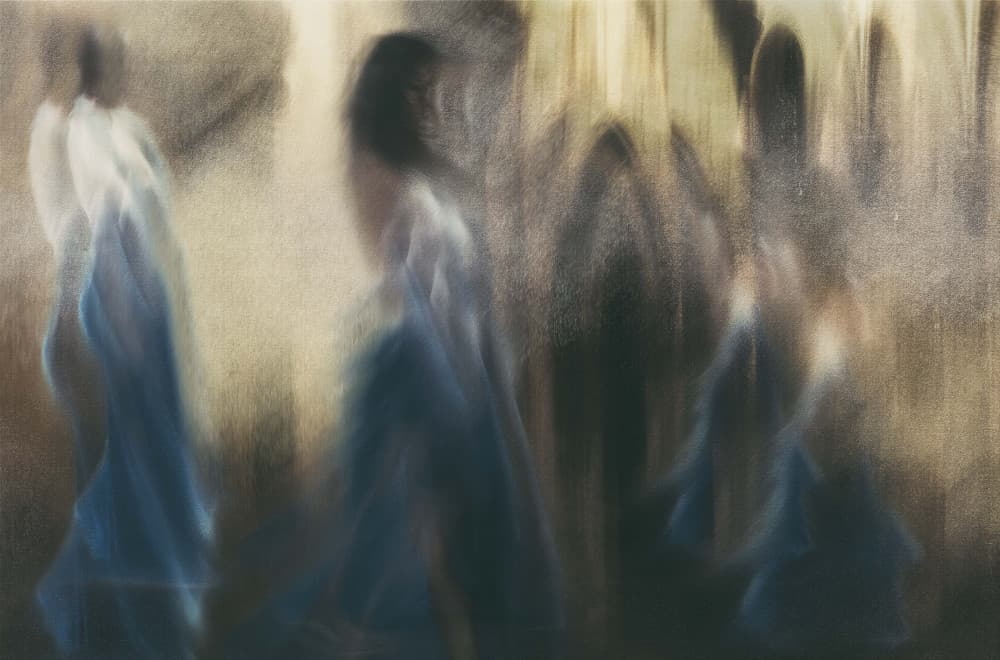 Ethereal Blue Movement by Charlaine Gerber — canvas wall art