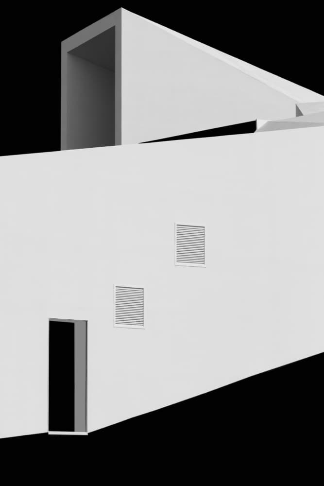 White Minimalist Architecture by Olavo Azevedo — canvas wall art