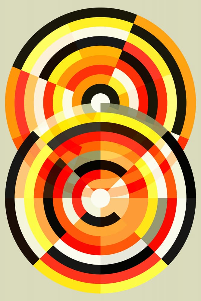 Bold Abstract Circles by Petr Strnad — canvas wall art