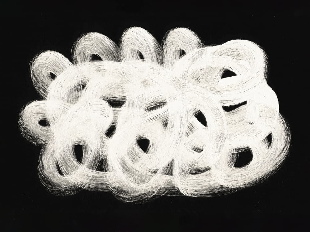 Abstract White Motion by Santhosh ch — canvas wall art