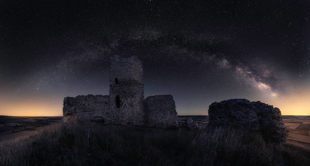 Milky Way Castle Night by Jorge Ruiz Dueso — canvas wall art