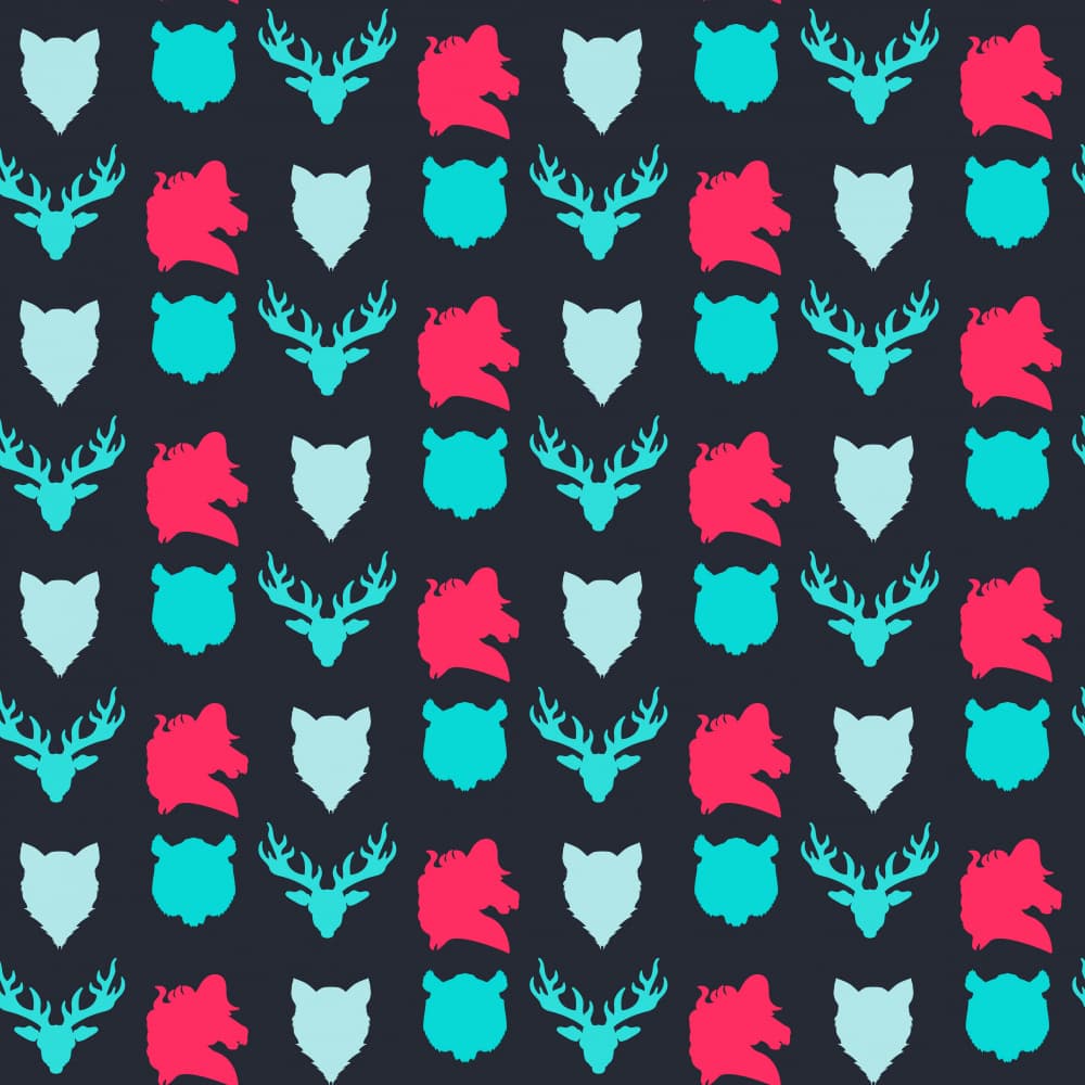 Colorful Woodland Pattern by Marika Barsrsind — canvas wall art
