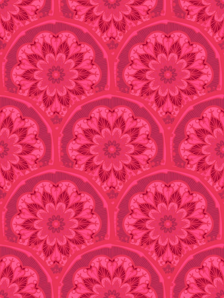 Pink Floral Mandalas by Marika Barsrsind — canvas wall art