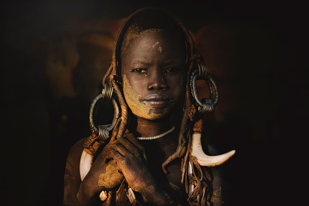 Adorned African Child by Svetlin Yosifov — canvas wall art