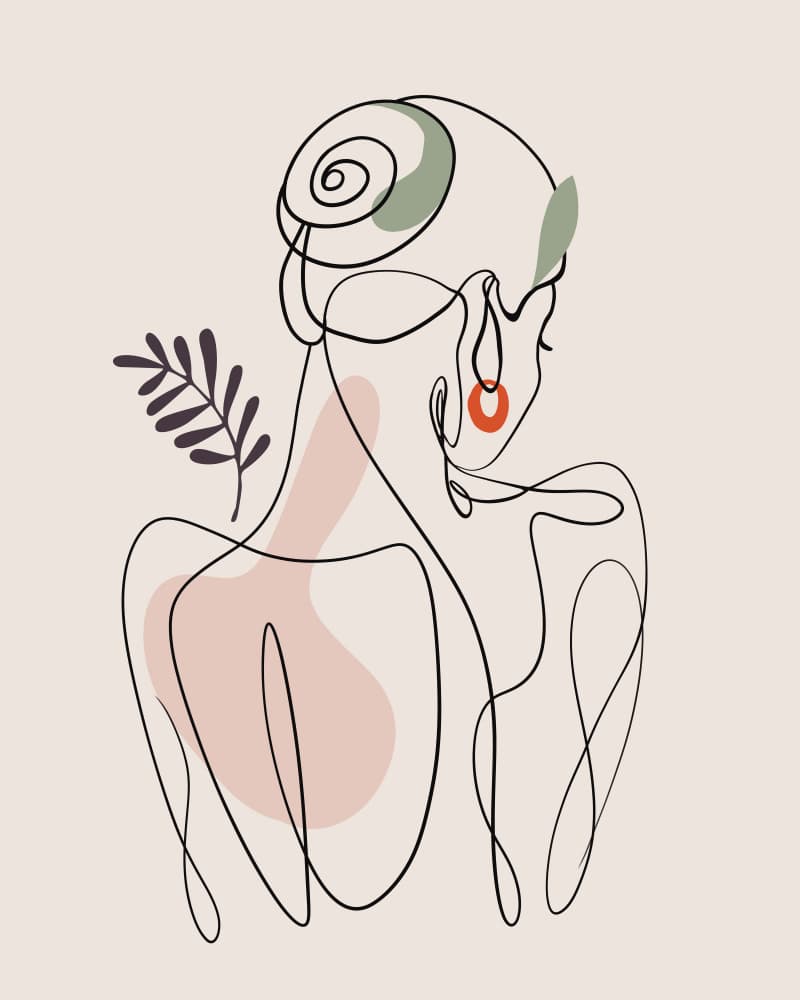 Serene Line Embrace by Emel Tunaboylu — canvas wall art