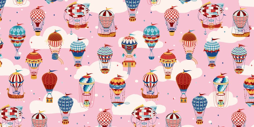 Whimsical Hot Air Balloons by Sue Skellern — canvas wall art