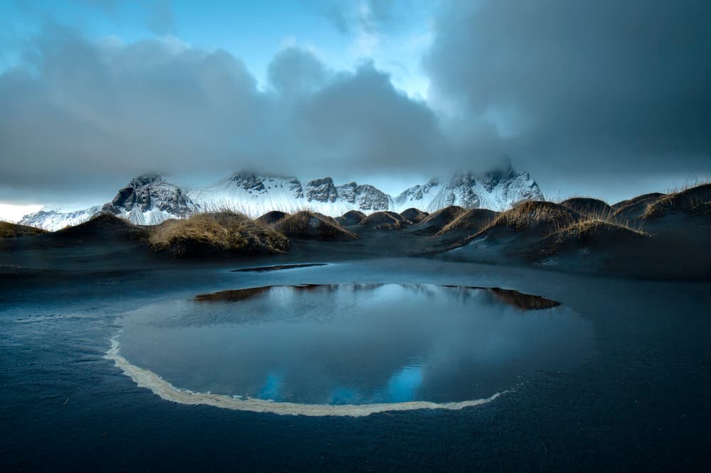 Snowy Mountain Reflection by Eyal Amer — canvas wall art