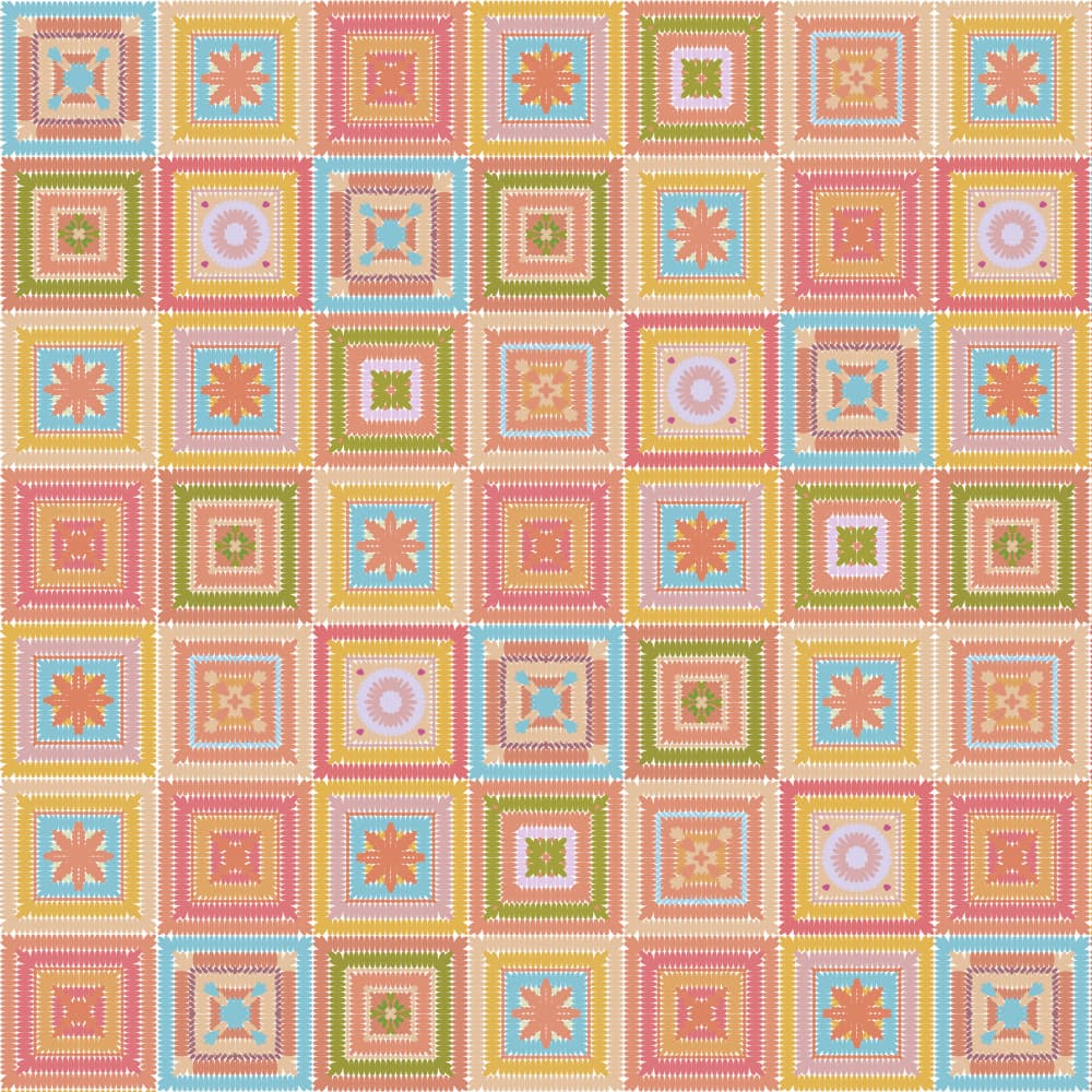 Soft Pastel Quilt Squares by Rosana Laiz Blursbyai — canvas wall art