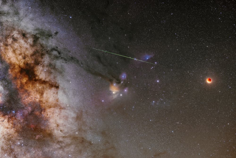 Milky Way Eclipse Meteor by Andrei Ionut Dascalu — canvas wall art