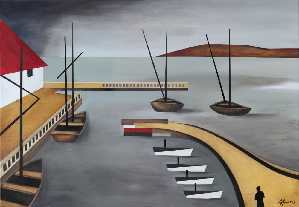 Modern Harbor View by Alexander Trifonov — canvas wall art