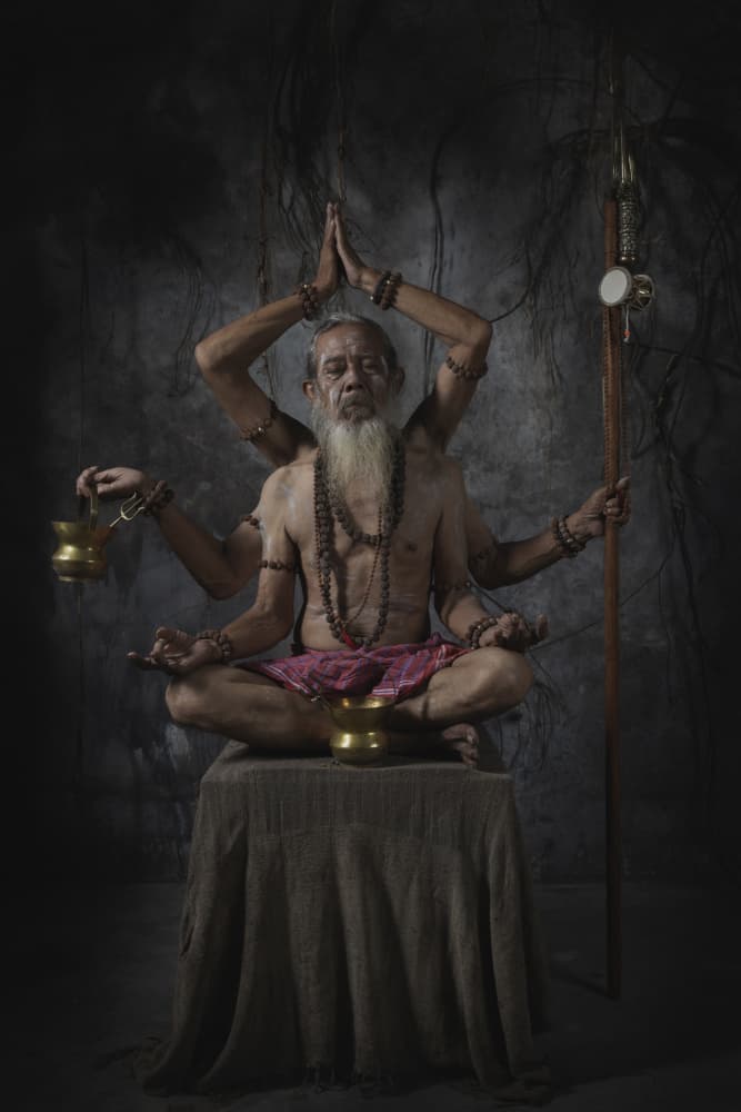 Divine Multi-Armed Yogi by Sita Gramich — canvas wall art