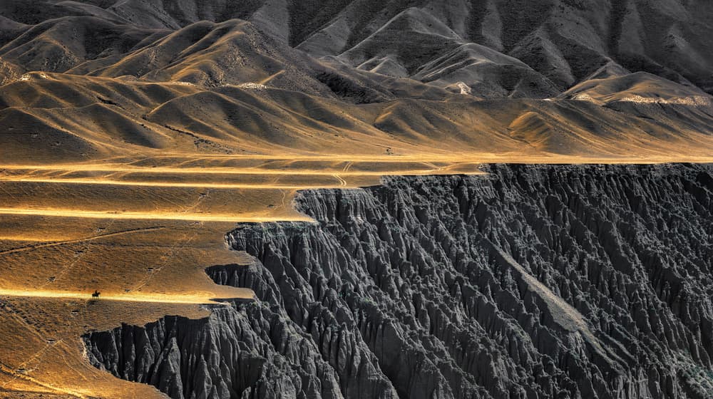 Golden Badlands Landscape by Selions（陈磊） — canvas wall art
