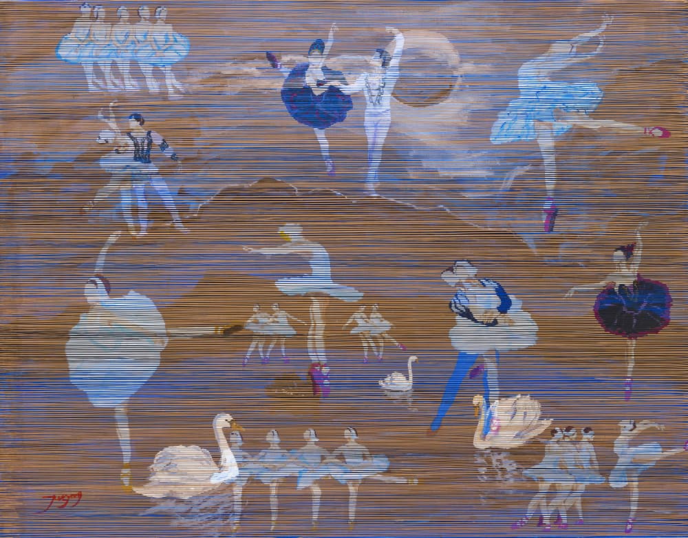Graceful Ballet Swans by Jukyong Park — canvas wall art