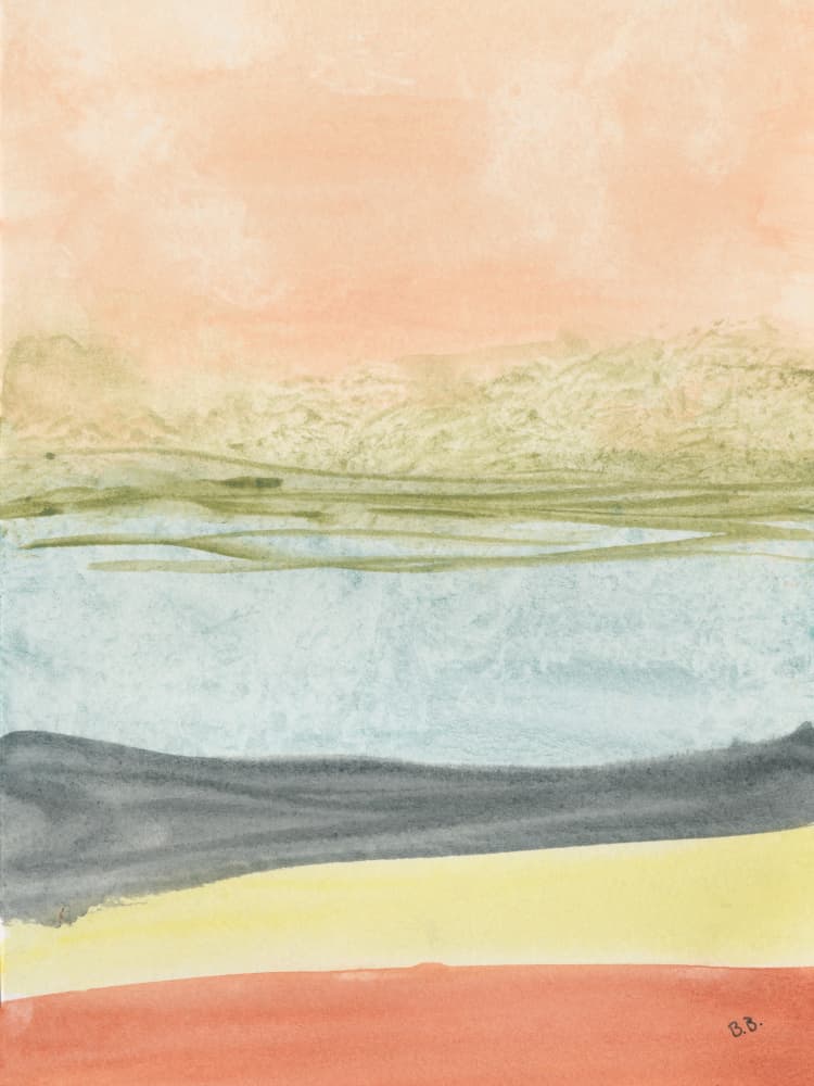 Abstract Horizon Layers by Bronwyn Baker — canvas wall art