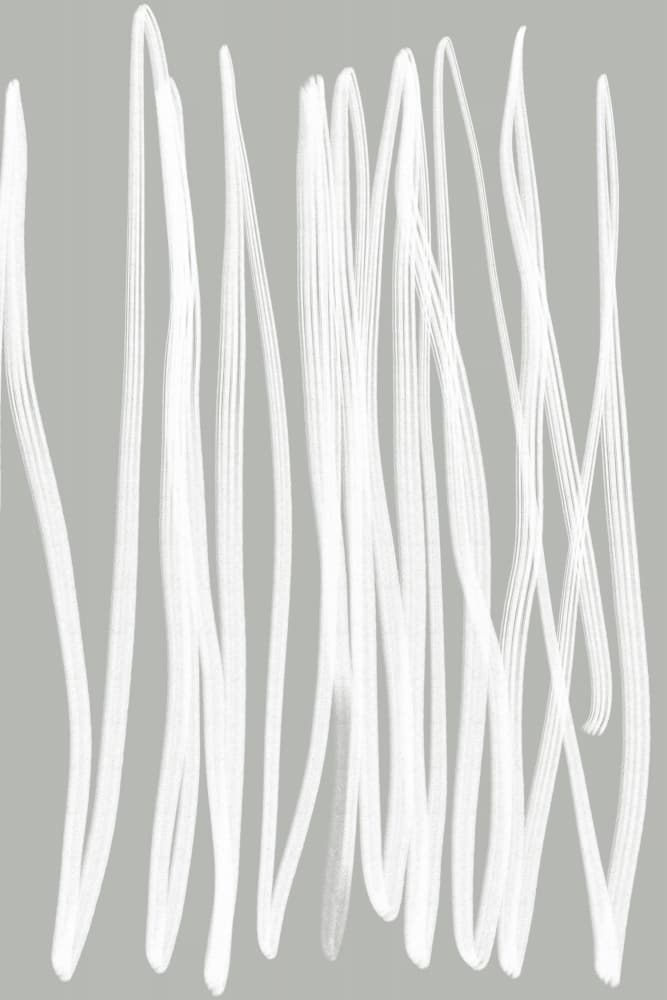 White Linear Strokes by uplusmestudio — canvas wall art