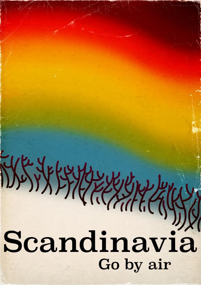 Scandinavia Rainbow Landscape by Nicholas — canvas wall art