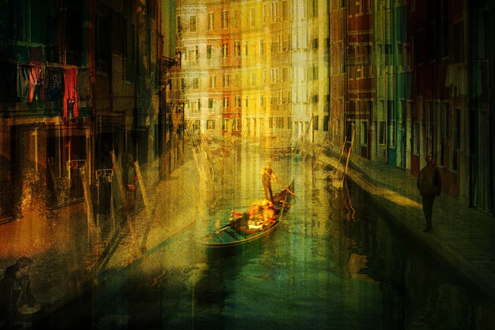 Colorful Venice Canal by Margit Lisa Pinggera — canvas wall art