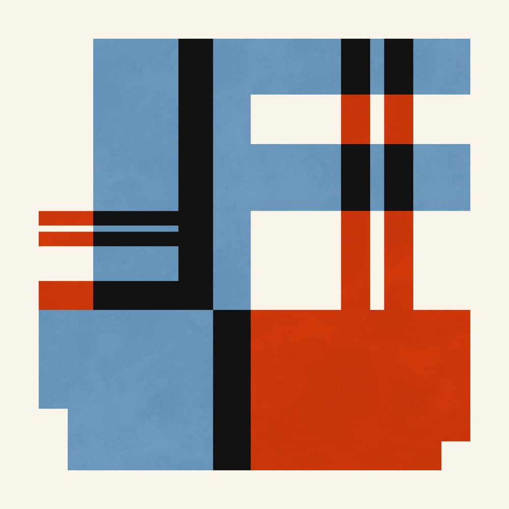 Geometric Color Blocks by Vitor Costa — canvas wall art