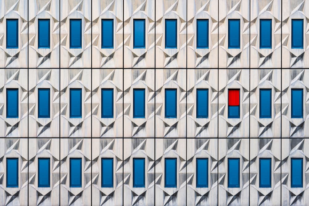 Bold Red Window by Roland M Schwerdtfeger — canvas wall art