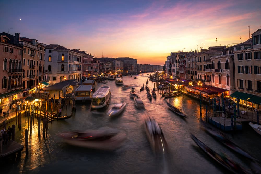 Venice Grand Canal Sunset by Md. Arifuzzaman — canvas wall art