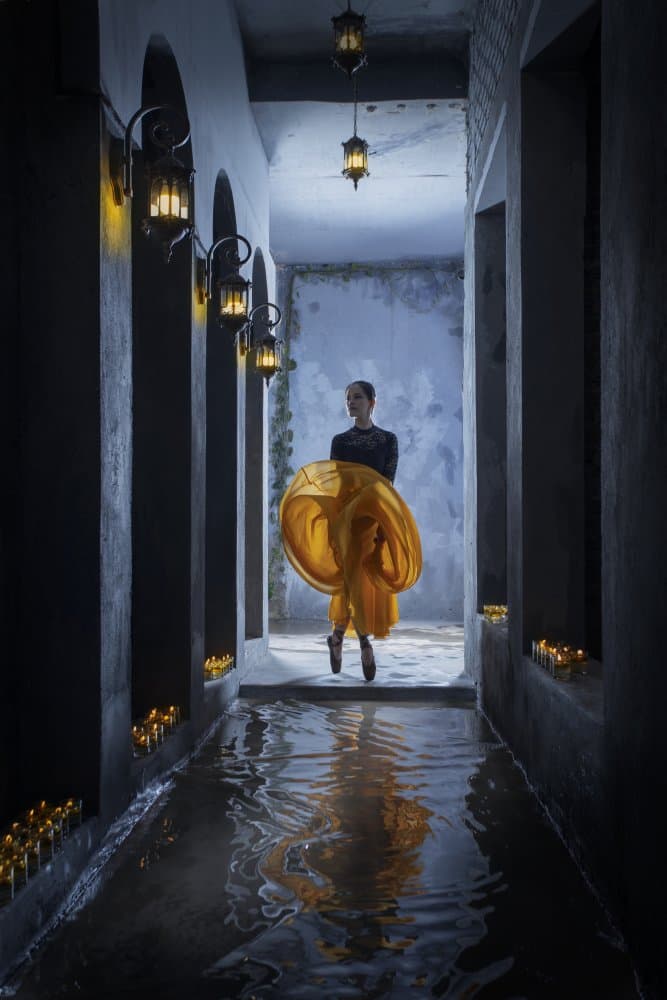 Ethereal Ballet Reflection by Sita Gramich — canvas wall art