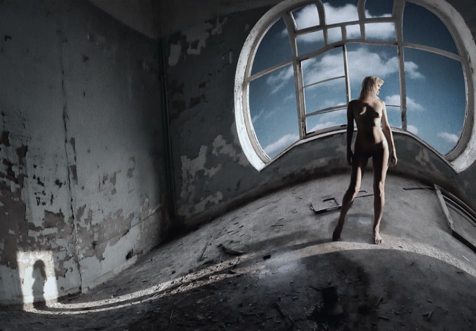 Ethereal Nude Window by Dmitry Frizel — canvas wall art