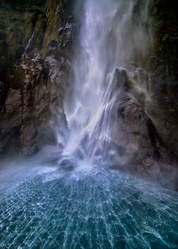 Powerful Blue Waterfall by Hua Zhu — canvas wall art