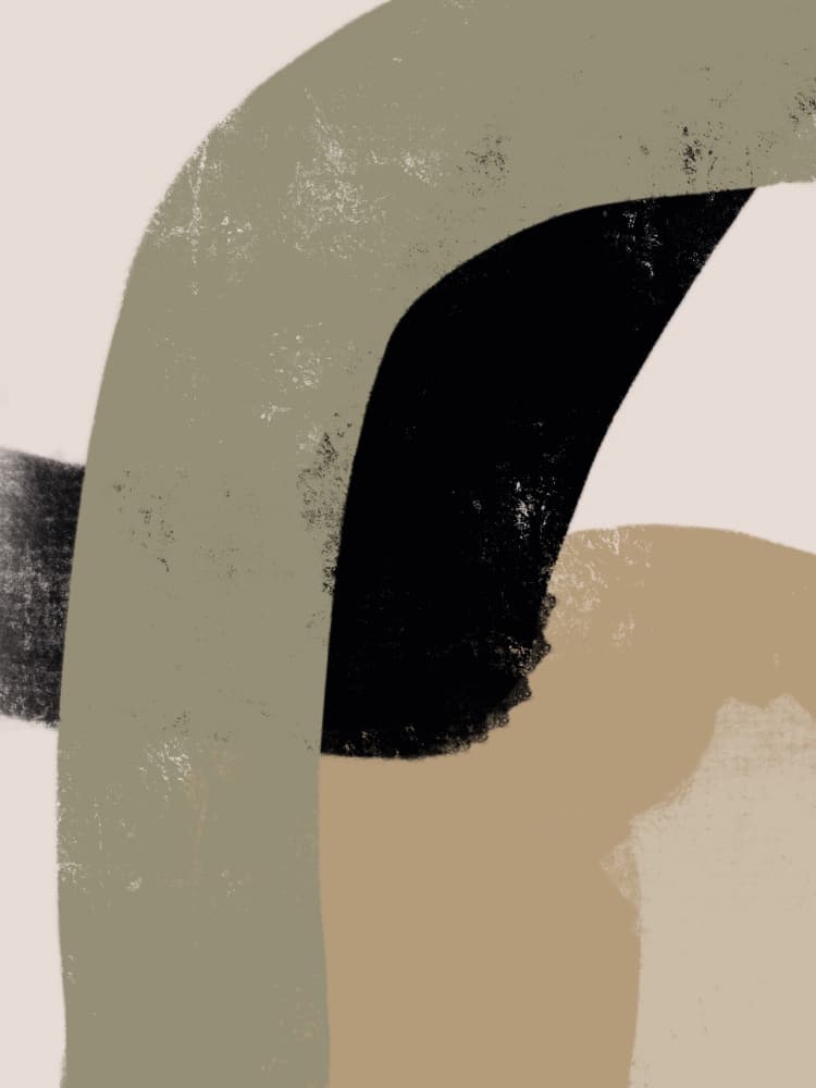 Earthy Abstract Curves by Studio Palette — canvas wall art