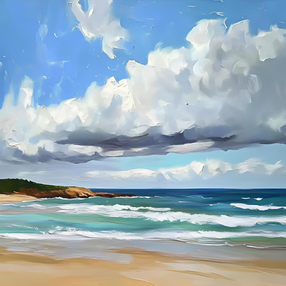 Serene Coastal Vista by Avanesova Elena — canvas wall art